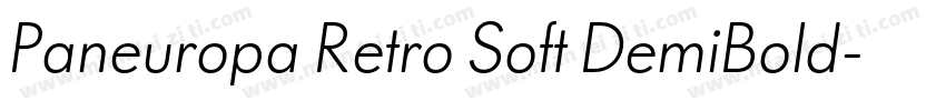 Paneuropa Retro Soft DemiBold字体转换